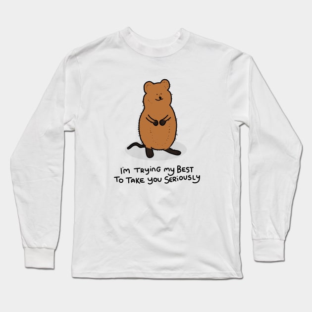 Grumpy Quokka Long Sleeve T-Shirt by grumpyanimals